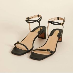 Rouje Yolaina Black Strappy Sandals